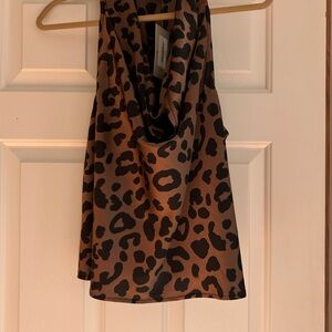 Eesome Leopard Print Tank Top - Brown and Black